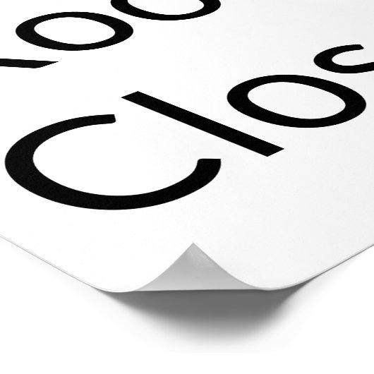 ダイニングルーム閉鎖ミニマリストのポスターのサイン ポスター (角)