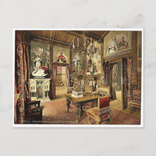 ダイニングルーム、ノイシュヴァンシュタイン城、アッパー・バイエルン州、 ポストカード