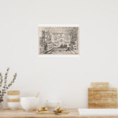 ダイニングルーム「古代と古代の例モダン」 ポスター (キッチン)