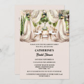 ダイニング素晴らしアルフレスコワイナリーのテーブルドレープ提灯 招待状 (正面/裏面)