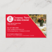 ダイニング素晴らしケータリングレストランテンプレート 名刺 (正面)