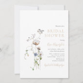 ダイニーワイルドフラワーソフトタンブライダルシャワー 招待状 (正面)