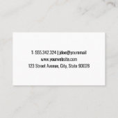 ダイニ素晴らしングロゴ | 金ゴールド白大理石 名刺 (裏面)