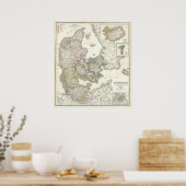 ダイネアーク，島 – デンマーク，アイスランド ポスター (キッチン)