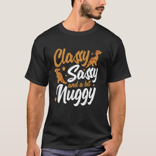 ダイノナゲット クラッシー サッシー 女性 鶏肉 ダイノナゲ Tシャツ (正面)