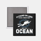 ダイバーおもしろいジョークスキューバダイビング マグネット (正面/裏面)