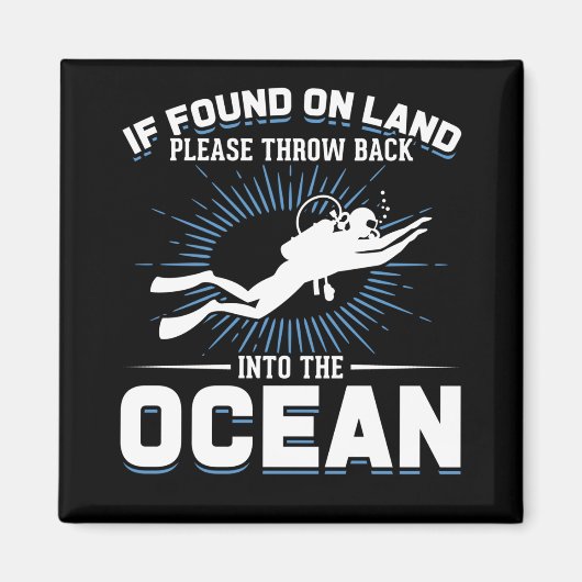 ダイバーおもしろいジョークスキューバダイビング マグネット (正面)