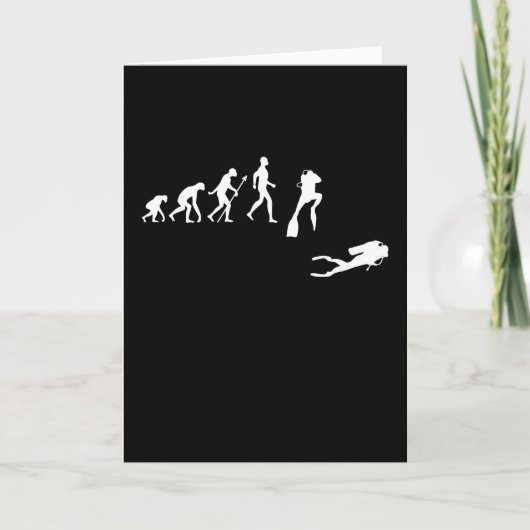 ダイバーおもしろいダイビングのシーダイビングギフト カード (正面)