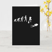 ダイバーおもしろいダイビングのシーダイビングギフト カード (黄色い花)