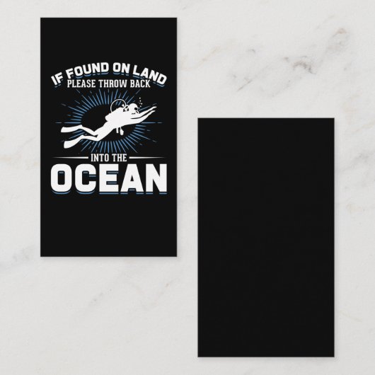 ダイバーおもしろい・ジョーク・スキューバ・ダイビング 名刺 (正面/裏面)