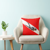 ダイバーおよびダイビング国旗 クッション (椅子)