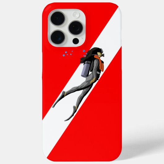 ダイバーおよびダイビング国旗 Case-Mate iPhoneケース (裏面)