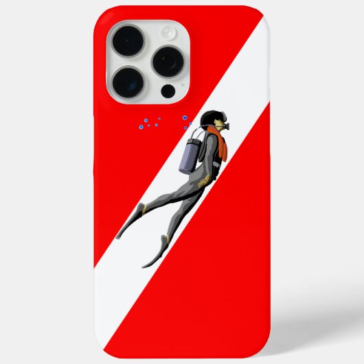 ダイバーおよびダイビング国旗 Case-Mate iPhoneケース (裏面)