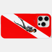 ダイバーおよびダイビング国旗 Case-Mate iPhoneケース (裏面 (横))