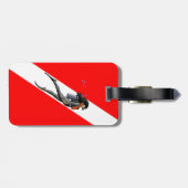 ダイバーおよび飛び込みの旗 ラゲッジタグ (裏面横)