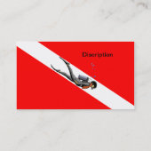 ダイバーおよび飛び込みの旗 名刺 (裏面)