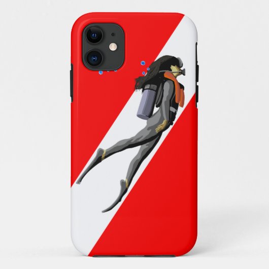 ダイバーおよび飛び込みの旗 Case-Mate iPhoneケース (裏面)