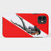 ダイバーおよび飛び込みの旗 Case-Mate iPhoneケース (裏面(横))