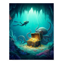 ダイバーが宝を保護見つける