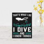 ダイバーが言う、私はダイビングをして色々知っている カード (黄色い花)