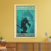 ダイバーとシャークは全てであなたを殺す キャンバスプリント (インサイチュ (リビング))