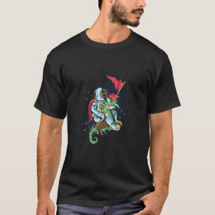 ダイバーに乗せられたタツノオトシゴ スキューバダイビング 素潜り Tシャツ