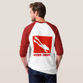 ダイバーのスキューバワイシャツ Tシャツ (裏面フル)
