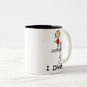 ダイバーの女の子のマグ ツートーンマグカップ (正面右)