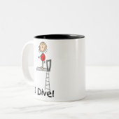 ダイバーの女の子のマグ ツートーンマグカップ (正面左)