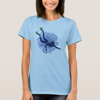 ダイバーの女の子のWomen´sのティー Tシャツ