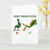 ダイバーの正しい作業姿勢 スキューバダイバー アパレル ダイビング カード (黄色い花)