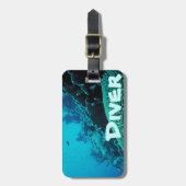 ダイバーの荷物のラベル ラゲッジタグ (正面縦)