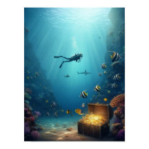 ダイバーは宝を見つける