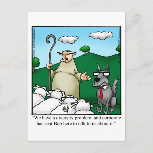 ダイバーシティおもしろいユーモアのはがき ポストカード (正面)