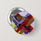 ダイバーシティは現実のボタン 缶バッジ (正面&裏面)