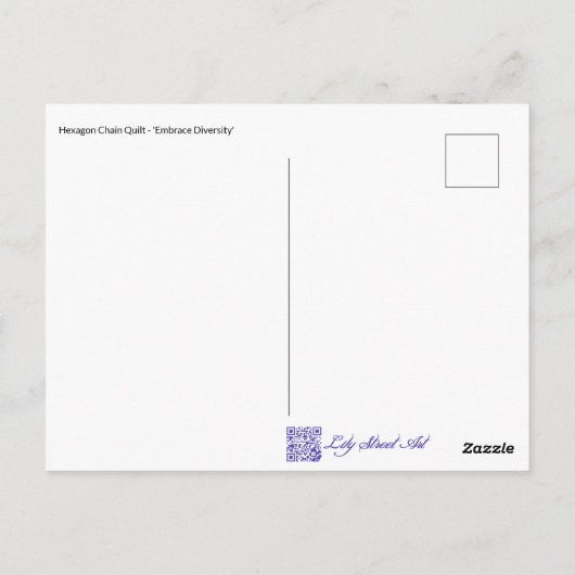 ダイバーシティキルトポストカードを採用 ポストカード (裏面)