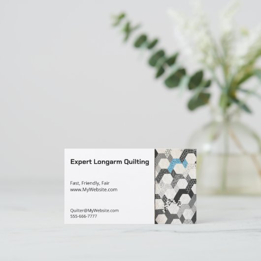 ダイバーシティキルト完全にカスタマイズ可能なビズカード 名刺 (スタンド正面)