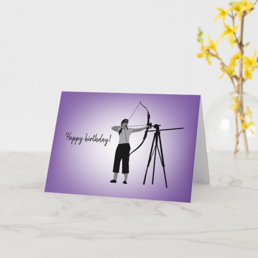 ダイバーシティデザインガールブラインドアーチャーカード カード (黄色い花)