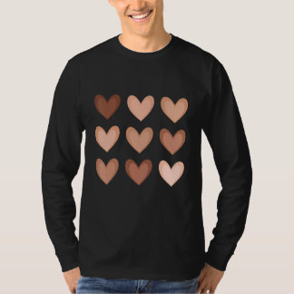 ダイバーシティハートスキントーン黒いプライドやさしさ Tシャツ