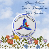 ダイバーシティマコーオウム自閉症認識ボタン 缶バッジ