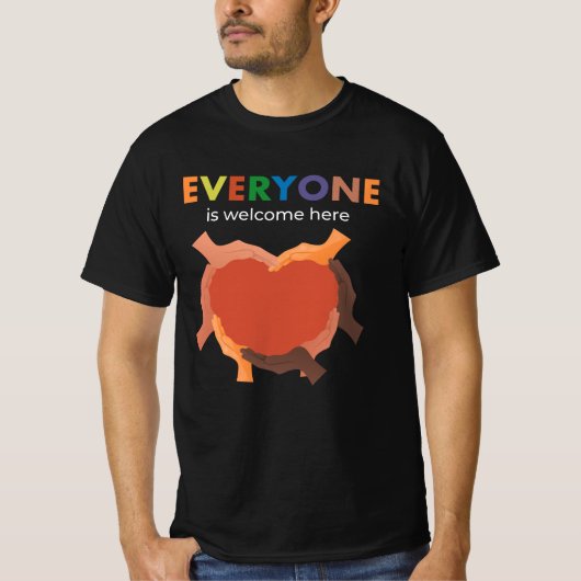 ダイバーシティ包摂Equalは誰もが歓迎 Tシャツ (正面)