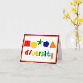 ダイバーシティ図形ノートカード カード (黄色い花)