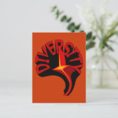 ダイバーシティ渦巻きスター葉書 ポストカード (スタンド正面)