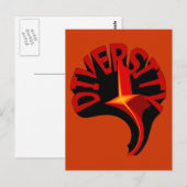 ダイバーシティ渦巻きスター葉書 ポストカード (正面/裏面)