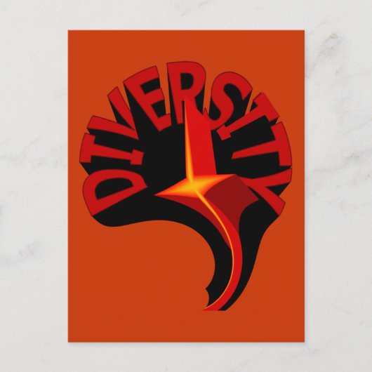 ダイバーシティ渦巻きスター葉書 ポストカード (正面)