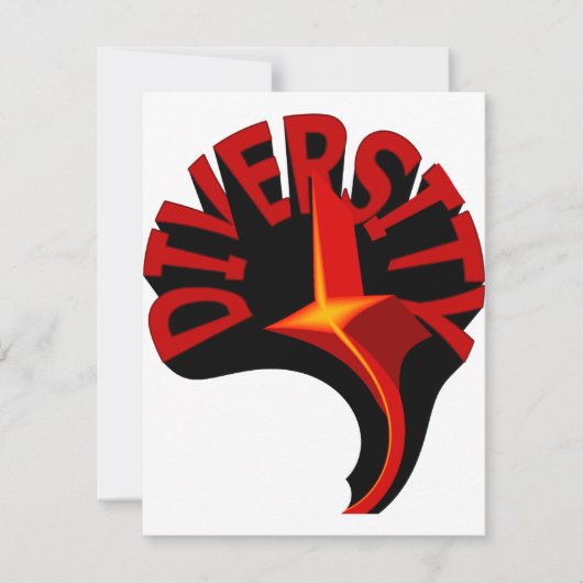 ダイバーシティ渦巻星招待状テンプレート 招待状 (正面)