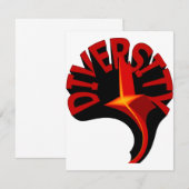 ダイバーシティ渦巻星招待状テンプレート 招待状 (正面/裏面)