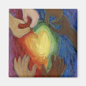 ダイバーシティ、エクイティ、インクルージョン(DEI)冷蔵庫用マグネット マグネット (正面)