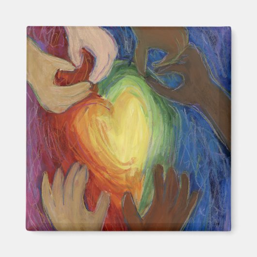 ダイバーシティ、エクイティ、インクルージョン(DEI)冷蔵庫用マグネット マグネット (正面)