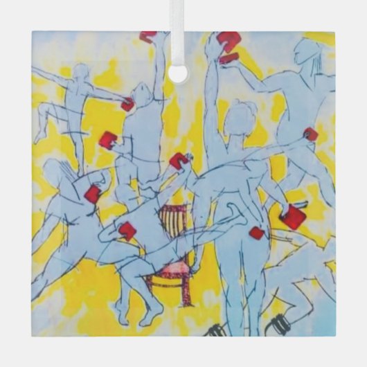 ダイバーシティ、包含及び地域ガラスオーナメント ガラスオーナメント (正面)